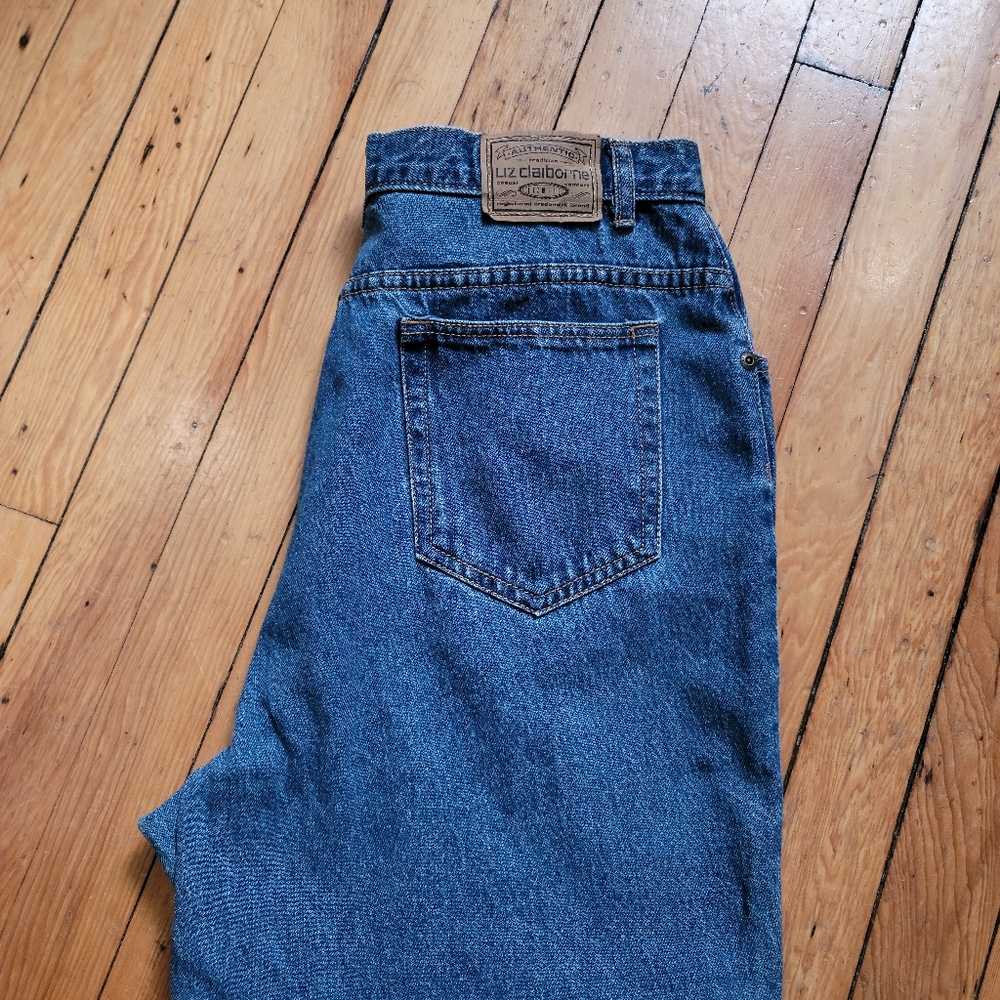 Liz Claiborne Women's High-Rise Dark Blue Jeans